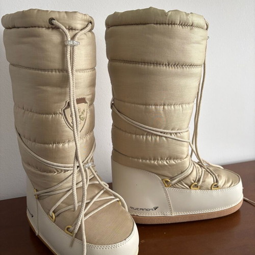 Rucanor Vintage 90s Après-Ski Winter Boots like new Champagne Gold