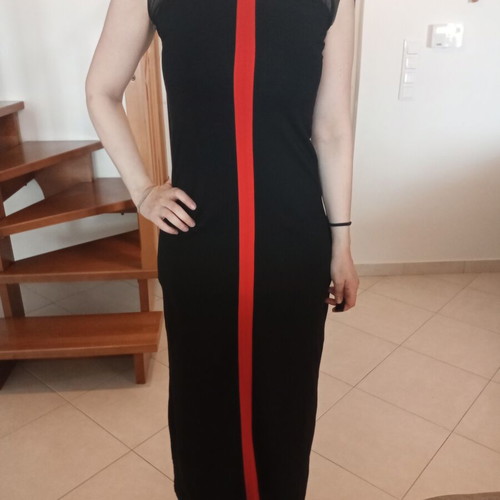 Fitted long dress black, like new