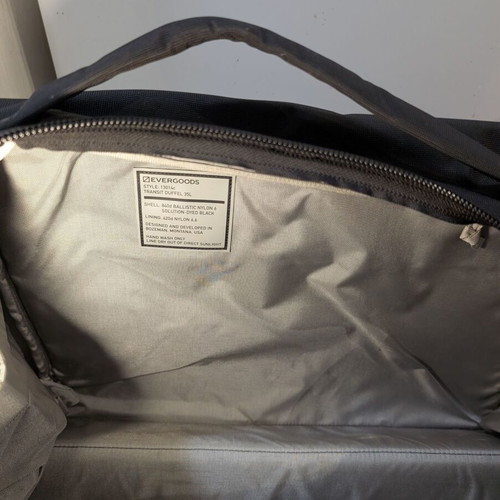 Evergoods Transit Duffel 35L travel bag, solution dyed black