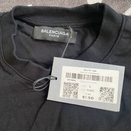 Balenciaga T-shirt new, size L, black