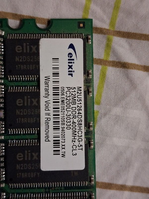 Elixir 512MB DDR1 RAM 400MHz like new