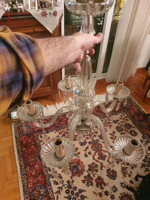 Chandelier 100% crystal used, missing 2 small crystals