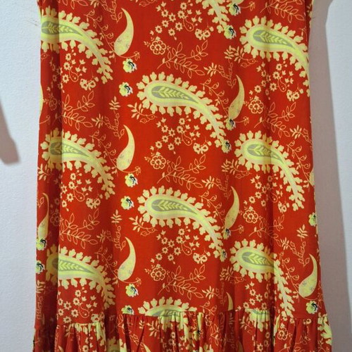 Dress red yellow new, elastic, size L