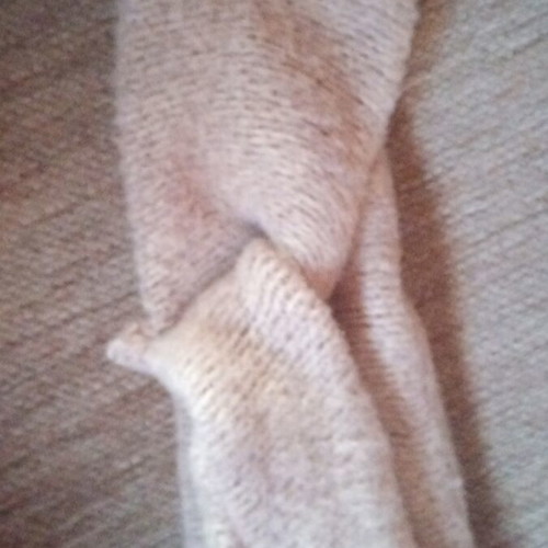 Hairband beige knitted thick used