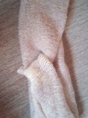 Hairband beige knitted thick used