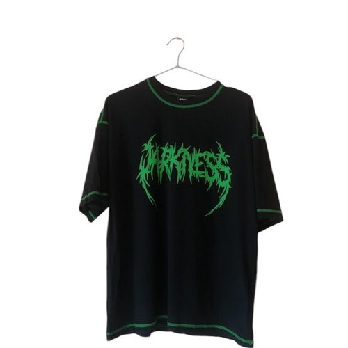 T-shirt with print oversized like new, black, XS