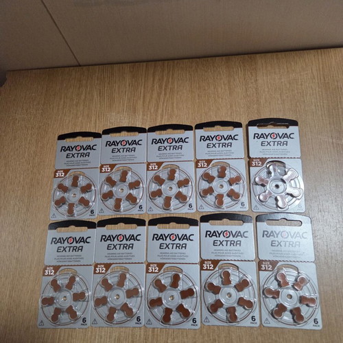 Rayovac Extra Advanced 312 ZincAir batteries pack of 60 new