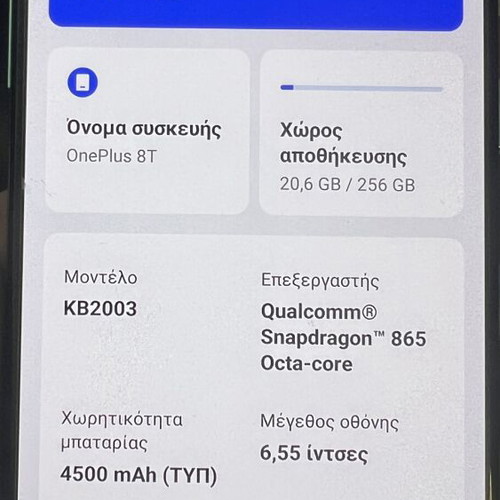 OnePlus 8T 12GB/256GB turquoise like new, dual SIM, Android