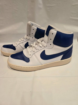 Nike Ebernon Mid basketball shoes like new, white and blue