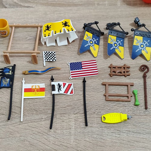Playmobil flags parts used, set