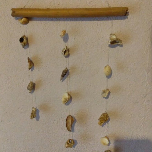 Handmade decorative wall hanging with shells new
