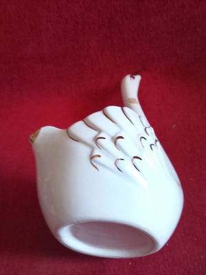 Porcelain Swan Candy Vase, 22x15x13 cm, 1970