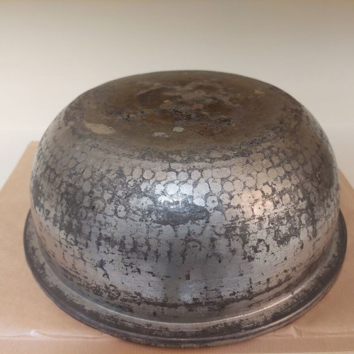 Antique copper pot used with engraved year 1956