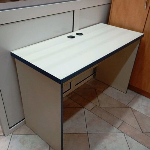 Desk used white with blue details