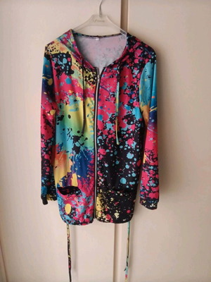 Lightweight colorful coat like new, size S