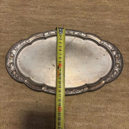 Vintage Silver-Plated Serving Tray 31cm used