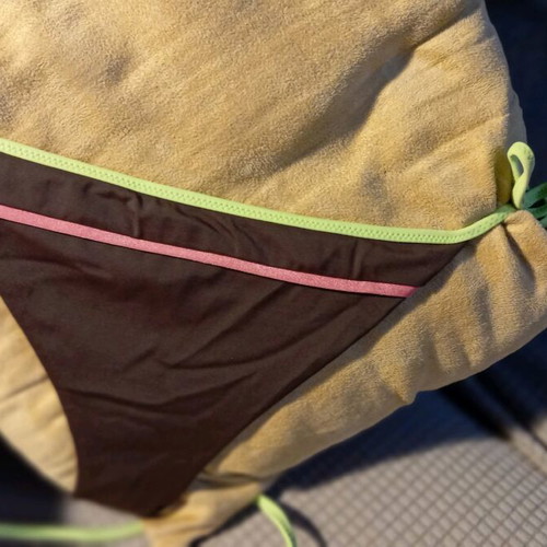 Calzedonia bikini like new, brown with pink and green details