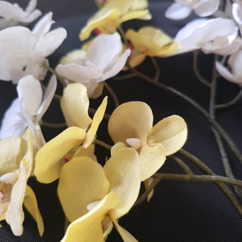 Artificial orchid flowers used, pack of 4, plastic