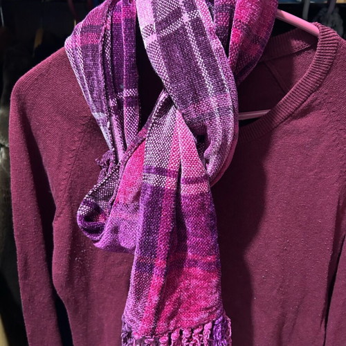 Velvet scarf new pink from Pagoni store length 1.60