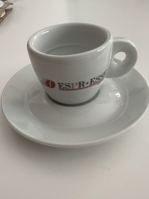Σετ 6 λευκά φλιτζάνια espresso με πιατάκια
