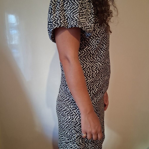 Geometrical dress, black and white, size M