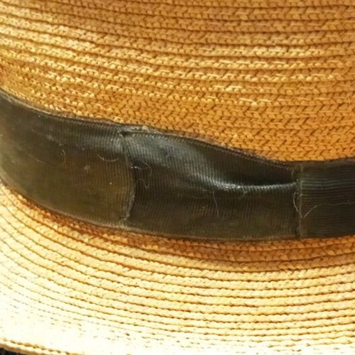 Straw hats "Kavourakia" used, set of 2, 1970s