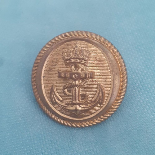 Vintage metal buttons of Royal Navy 1950s, pack of 12, like new