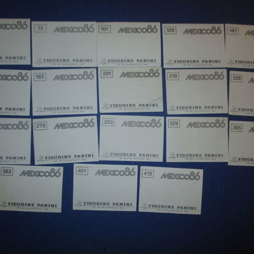 Panini Mexico 86 stickers used, separate teams
