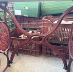 Vintage table with marble base used
