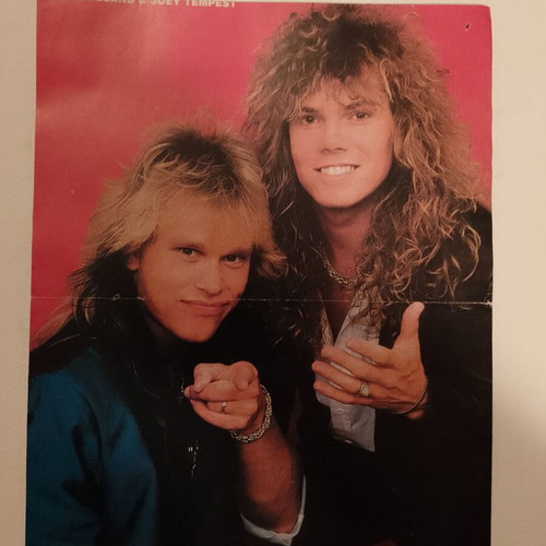 Michael Jackson & Joey Tempest poster like new, Manina magazine