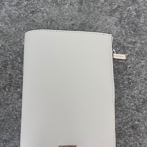 DKNY travel set with passport holder and luggage tag, white leather