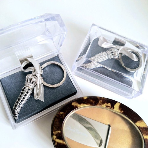 Renato Balestra keychains new, set of 3, black and white