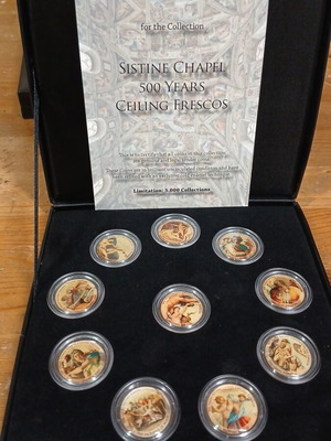Sistine Chapel 500 Years Ceiling Frescos Medals like new