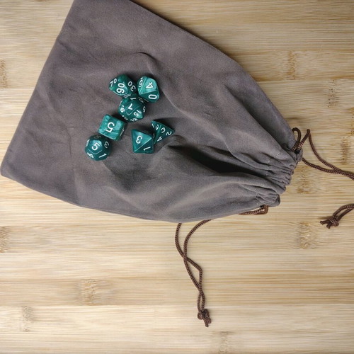 DnD dice set in velvet pouch new, 14 colors available