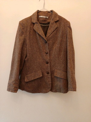 Jacket used with leather elbows brown size 42 XL