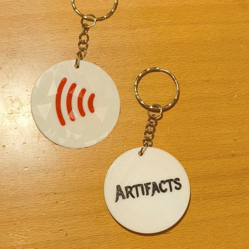 NFC Advertising Keychains Made to Order with 3D Printing