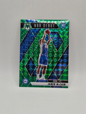 Panini Mosaic Jared McCain πράσινη κάρτα Rookie Debut σαν καινούργιο