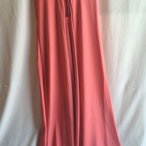 Aqua Colorblock Strapless Maxi Dress Coral Red Size S like new
