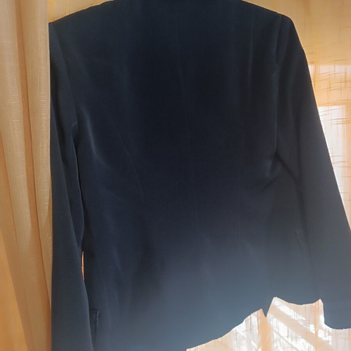 Vintage women's tuxedo blazer, black, large