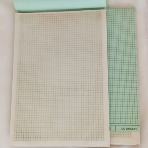 Tracing graph paper set A4, like new, 2 pads with 100 sheets each