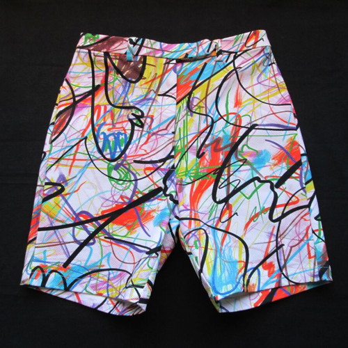 Jeremy Scott shorts with colorful marker drawing, size IT 38/XS