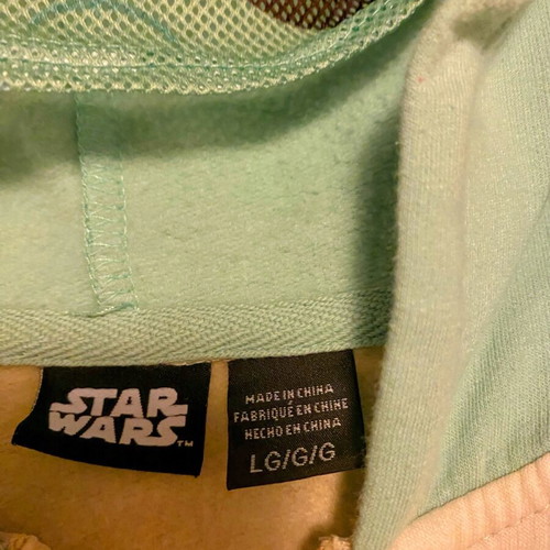 Star Wars Mandalorian Hoodie "The Child" with mask and collectible zipper like new