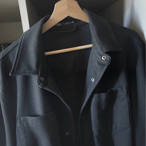 Zara men black shacket size M new