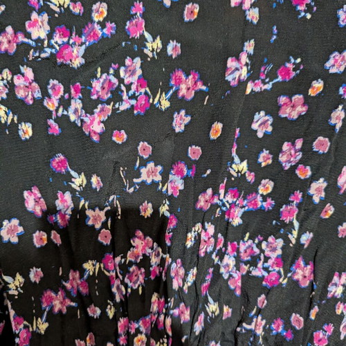 H&M midi dress like new with floral print and puff sleeves size M