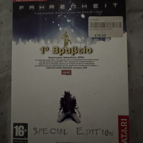 Fahrenheit PC special edition game like new