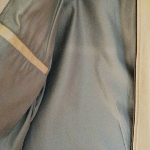 Men's leather jacket beige like new XXL