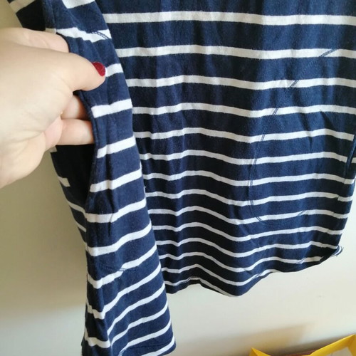 Zara long T-shirt used, blue, with pockets