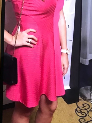 Miss Selfridge L fuchsia dress.