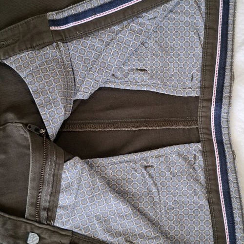 Guy Laroche men's fabric winter pants like new, dark khaki