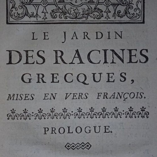 18th century book used, Greek roots, linguistics, etymology